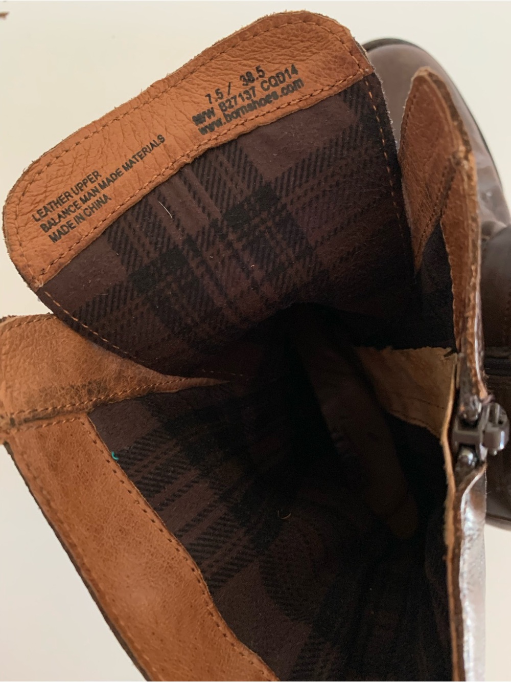 Born Brown Leather Moto Combat Boots - Picture 8 of 8